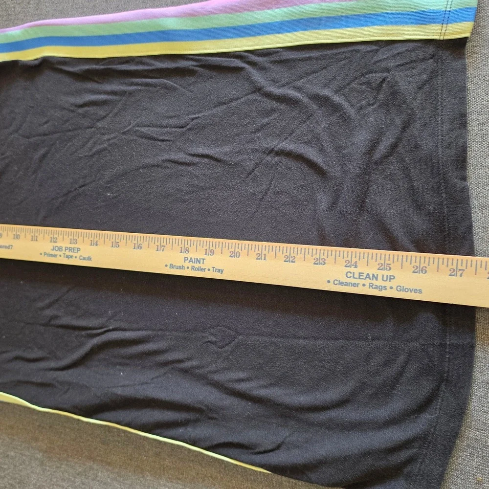 Converse Girls Black Rainbow Logo Stripe T-Shirt Dress Size L 12-13 Yrs